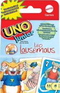 Mattel Games HFC79 - UNO Junior Leo Lausemaus-Edition, 56 Karten, für 2 bis 4 Spieler ab 3 Jahren