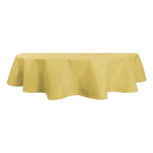 Tischdecke oval gelb 135x180 cm Leinenoptik Lotuseffekt Tischwäsche Wasserabweisend Tischtuch