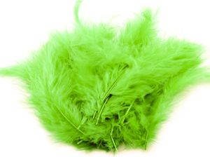 15-20 Flaumfedern 09-17cm gefärbt Bastelfedern Schmuckfedern Feder Farbwahl, Größe:09 - 17 cm, Farbe:limette