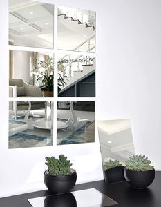 6 Stück/Set Spiegel Wandaufkleber, Wandspiegel Aufkleber, Spiegelfliesen Aufkleber Selbstklebende e Kombination Badezimmer