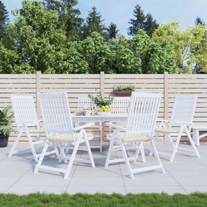 vidaXL Gartenstuhl-Kissen 6 Stk. Creme 40x40x4 cm Oxford-Gewebe