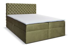 MOB, Manželská posteľ Boxspring 160 cm - Orimis (zelená)