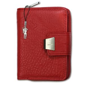 Jennifer Jones Kožená dámska peňaženka červená 12,5x3,5x9cm OPJ708R