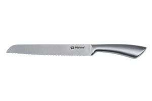 alpina Kochmesser - Küchenmesser 33,5 cm - Profi Messer - Multifunktionales Chefmesser - Allzweckmesser aus Edelstahl - Scharfe Klinge - Silber