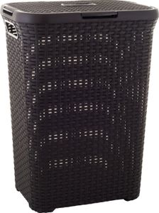 CURVER Wäschebox 60l in Rattan-Optik, Farbe Braun