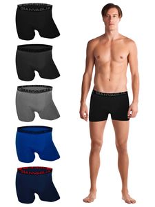 TEXEMP 5er | 10er Pack Boxershorts Herren Baumwolle Unterhose Unterwäsche Trunks Boxer Shorts Underwear Retro | 5er Pack | 2XL