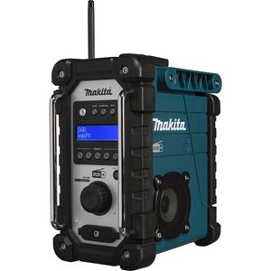 Baustellenradio DAB+ FM mit Bluetooth, Ladestation, Aux Anschluss,  wiederaufladbarer Akku (Gelb-Schwarz)
