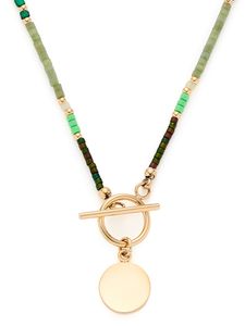 Leonardo 021841 Damen Collier CIAO Viva Edelstahl Gold grün 43 cm