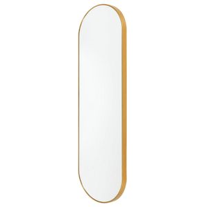 MISOU Wandspiegel Pass-Spiegel Oval-Gold-Spiegel 100x30cm