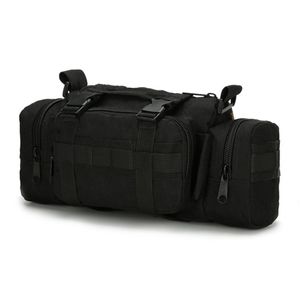 Taktische Hüfttasche in Schwarz, 3in1 Combat Hip Bag als Bauchtasche, Umhängetasche oder Tragetasche mit MOLLE System