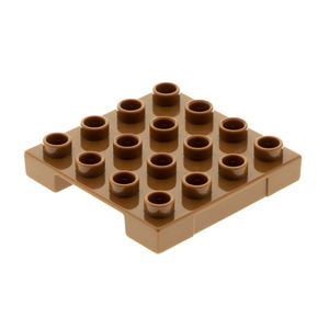 1x Lego Duplo Platte Palette medium braun 4x4 Baustelle Eisenbahn 3772 47415