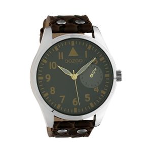 Oozoo Uni Armbanduhr Timepieces Analog Leder dunkelbraun D2UOC10327