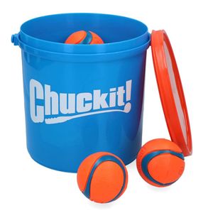 Chuckit! Bucket Ultra Ball Set mit 8 Bällen und Hundewascheimer 8 Stück.