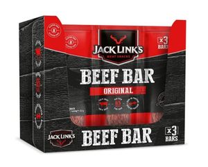 JACK LINK´S Beef Bar Original 10x3x22,5g Trockenfleisch Rinder Fitnesssnack