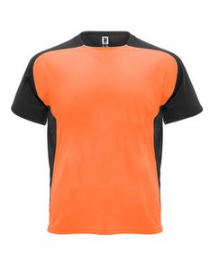 Herren Bugatti T-Shirt - Farbe: Fluor Orange 223/Black 02 - Größe: L
