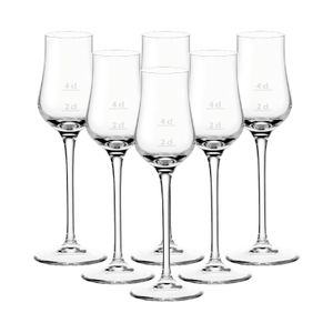 Leonardo CIAO+ Grappaglas mit 2 & 4 cl Füllstrichen 6er Set "Gastro-Edition"