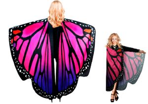 Umhang Schmetterling Kostüm Flügel Cape Karneval Fasching, pink