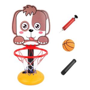 Verstellbarer Basketballkorb aus Kunststoff, Sportspielzeug für draußen, Spielzeug, Spielset für Kinder, Jungen und Mädchen, Kleinkinder, Jugendliche Farbe Hund