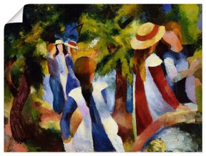 August Macke: Mädchen unter Bäumen. 1914, Produkt:Poster, Größe:30x40 cm / Poster