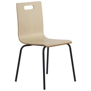 Stacionární konferenční židle WERDI A, opěrák a sedák z laminované překližky, kovový rám s práškovým nástřikem, buk/černá