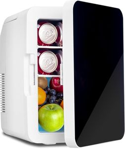 Puluomis Mini Kühlschrank 10L, 2 in 1 Warm- und Kühlbox tragbar 12V/220V /230V Schwarz