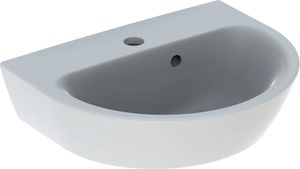 Handwaschbecken RENOVA mit Hahnloch, mit Überlauf 450 x 360 mm weiß  GEBERIT