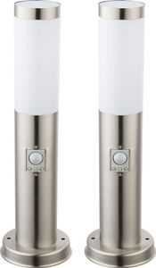 2er Set LED Stehleuchten mit Bewegungsmelder