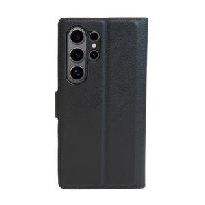 ShieldCase Buchtasche - passend für Samsung Galaxy S24 Ultra - Ledertasche Samsung Galaxy S24 Ultra - Buchtasche aus Leder mit Kartenhalter - schwarz