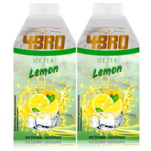 4BRO Ice Tea Eistee Lemon Zitrone 500ml - Erfrischungsgetränk (2er Pack)