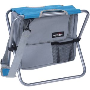 Progarden Klapphocker Metall, Polyester grau / blau 36cm x 28cm x 42cm