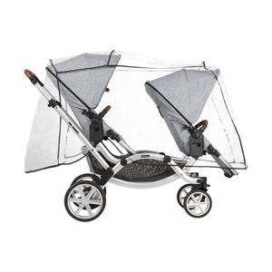 ABC Design Baby Regenschutz Zoom Kinderwagen-Regenschutz Zubehör für Kiwa Regenschutz, Regenverdeck, Kinderwagen-Zubehör, Regenschutz Geschwisterwagen, transparent
