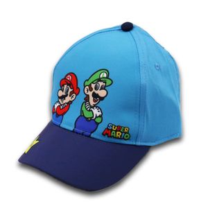 Super Mario Basecap Baseball Kappe Mütze Super Mario Luigi - Kinder Baseball Kappe Basecap, Blau / 52 cm