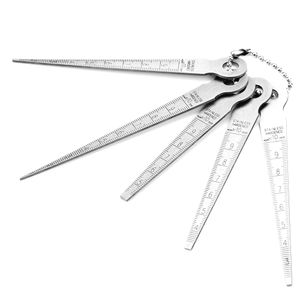 1 Set Edelstahl Schweißen Kegel Fühlerlehre Herrscher Loch Inspektion Werkzeug 10mm