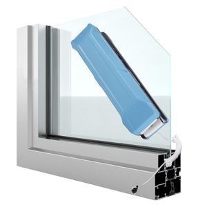 Magnetischer Fensterreiniger mit Magnetkraftkontrolle für Glasstärke 3-8 mm / Blau