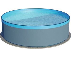 Bazén s oceľovou stenou Planet Pool samotný bazén ANTRAZIT/Blue 450 x 122 cm