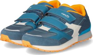 Superfit Kinder Low Sneaker DASH Blau Leder Synthetik Textil Mix Größe: 36