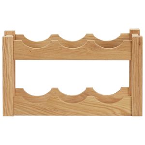 vidaXL Weinregal für 6 Flaschen 37 x 21 x 21 cm Eiche Massivholz
