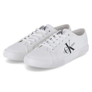 Calvin Klein Jeans Herren Low Sneaker ESS VULCANIZED LOW LACEUP CS ML Weiß Canvas Größe: 40