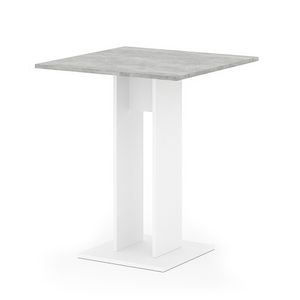 Livinity® Esstisch Ewert, 65 x 65 cm, Beton/Weiß