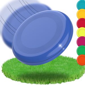 Frisbee Scheibe 'Space Flyer' Ø 22 cm - Wurfscheibe perfekt für Kinder, Erwachsene oder als Hundefrisbee - Spielzeug für Garten, Strand & Wasser - standard-blau PP