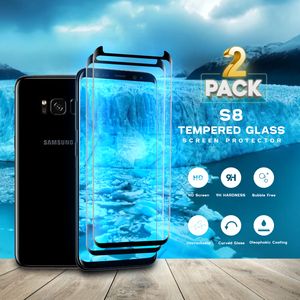 2 balení Samsung Galaxy S8 - 9H tvrzené sklo - Vysoce kvalitní 3D ochrana displeje