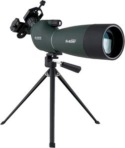 Svbony SV28 Zoom Spektiv 25-75x70, BAK4 Teleskop Mit Stativ, Universal Smartphone-Adapter, für Zielschießen Jagd Wildtierlandschaft, Tierbeobachtungen