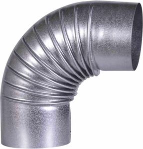 FIREFIX A110/B Ofenrohrbog.90° FALØ110mm ohne Tür, grausilber