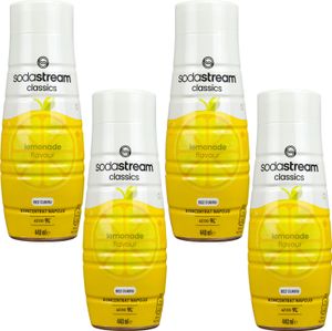 Syrop do napojów SodaStream Lemon bez cukru, 440 ml, 4 sztuki Syrop do napojów SodaStream Lemon bez cukru, 440 ml, 4 sztuki