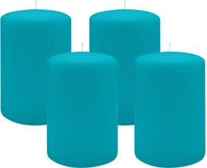 4er Set Adventskranzkerzen Ocean Blau Ø 100 x 150 mm