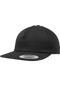 FLEXFIT 6502 | Unstructured 5-Panel Snapback / Zapięcie na zatrzask - Kolor: Czarny - Rozmiar: Jeden rozmiar