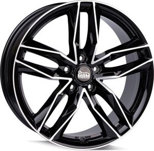 18-calowe obręcze aluminiowe MAM RS3 5x112 ET30 BLACK FRONT POLISH