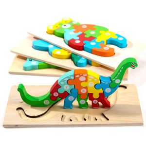 4 balenia dinosaurích puzzle Detské Montessori hračky Chlapec Drevené hračky Malé detské hračky 3D Detské darčeky Učiace sa hračky Drevené zvieratá Trpezlivosť Hry Dino Toddler Brother