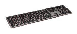 SPEEDLINK LEVIA Illuminated Rechargeable Metal Office Scissor Keyboard - Wireless, Bluetooth, grey - DE Layout