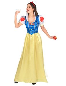 Bezaubernde Märchen-Prinzessin Damenkostüm Schneewittchen gelb-blau-rot